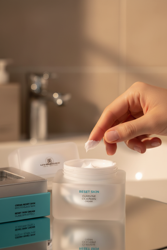 Reset Skin Cream - Lifestyle com mão a aplicar
