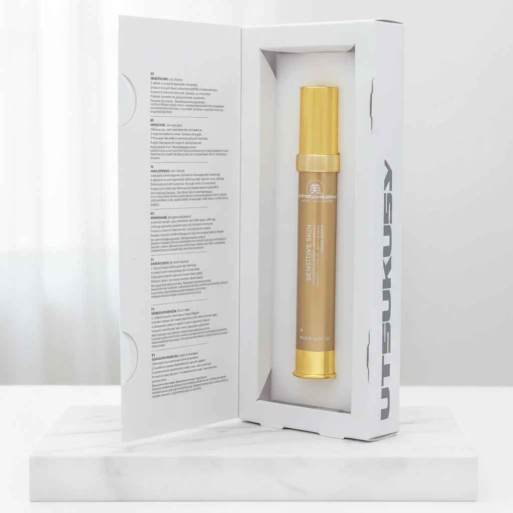 UTSUKUSY Sensitive Skin - caixa aberta em mármore