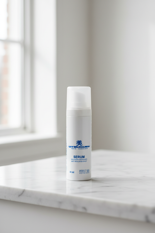 UTSUKUSY Perfect Skin Serum - bancada em mármore