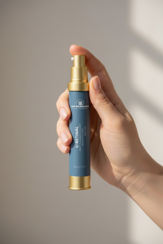 UTSUKUSY C-Retinal Serum - nas mãos