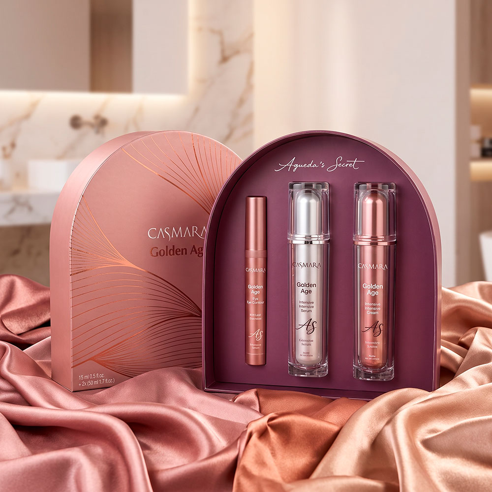 Coffret Golden Age Beauty Box 2026 Águeda's Secret da Casmara com três cuidados