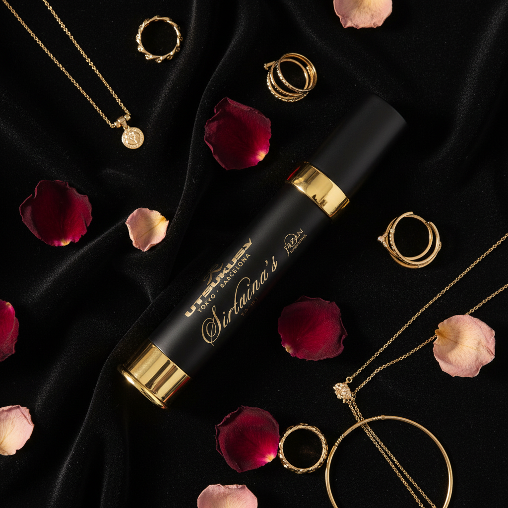 UTSUKUSY Sultana's Serum - flat lay luxo