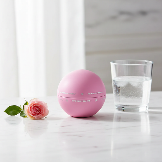 Utsukusy rosa - bancada de mármore com rosa