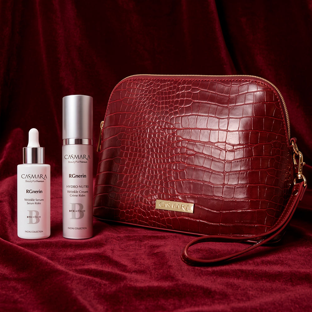 Beauty Box RGnerin Casmara com sérum, creme Hydro-Nutri e bolsa