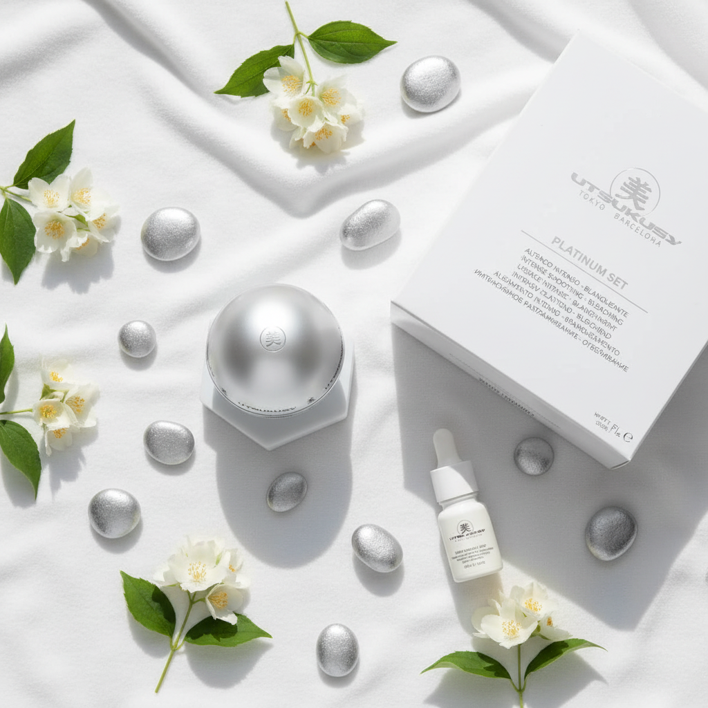 Lumina XT - Flat lay com flores brancas