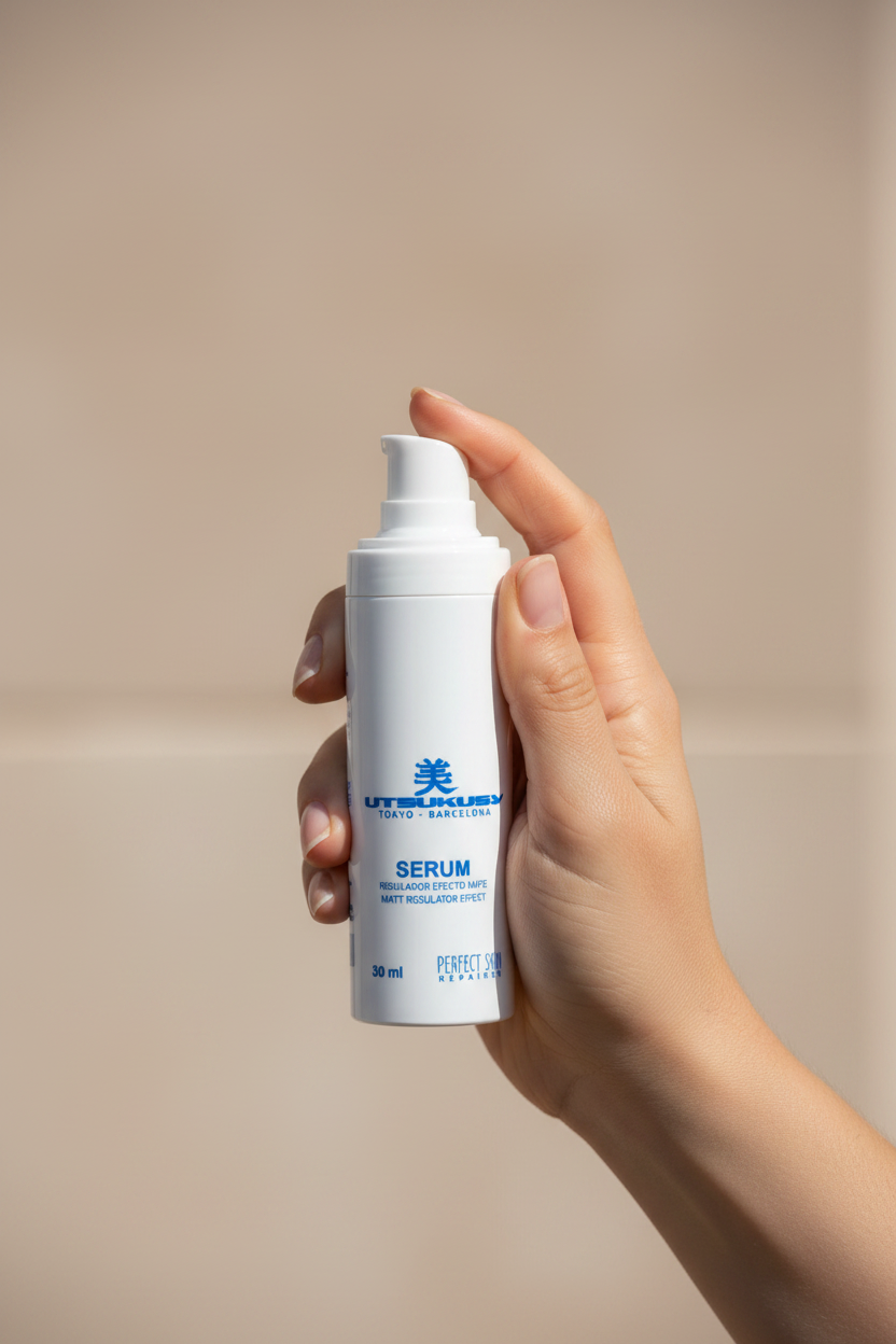 UTSUKUSY Perfect Skin Serum - nas mãos